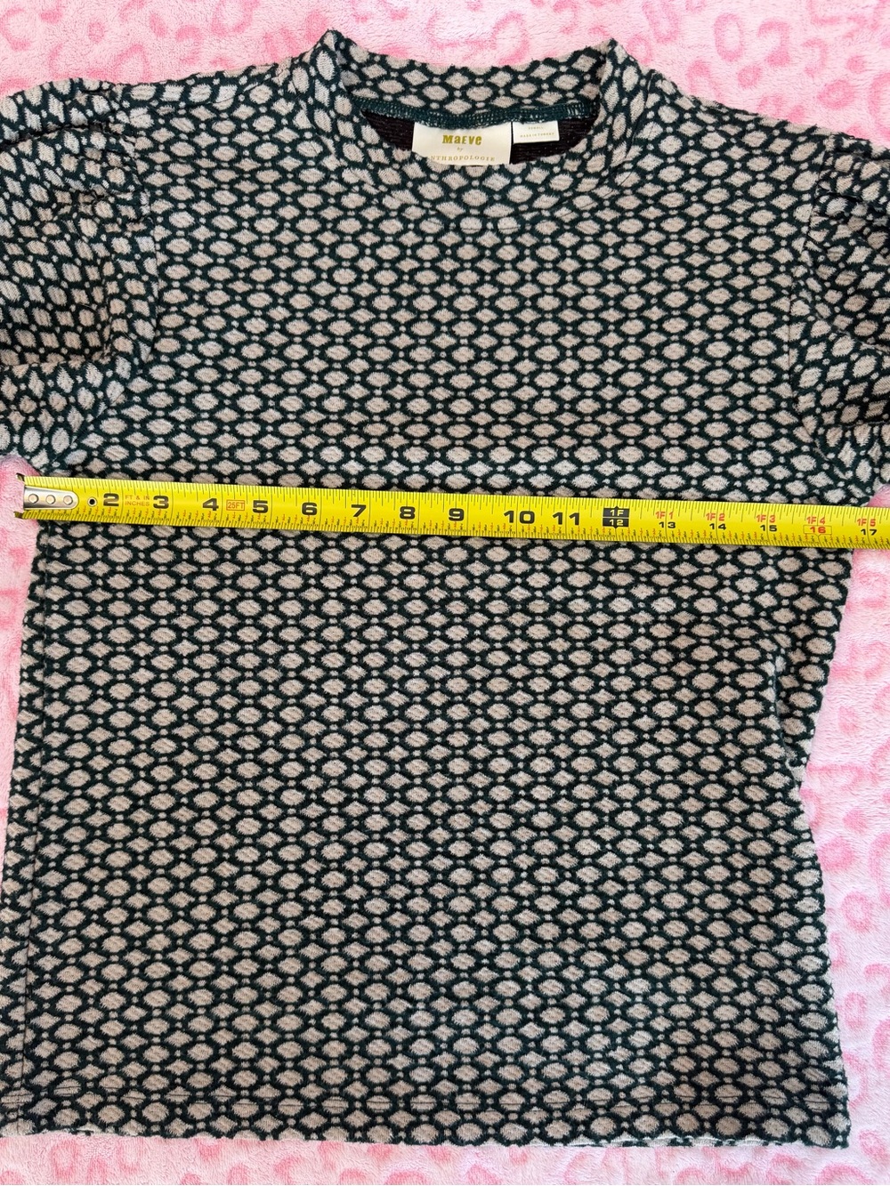 Anthropologie Maeve Green Geometric
Patterned Balloon Sleeve Sweater Size: XS - Picture 7 of 10